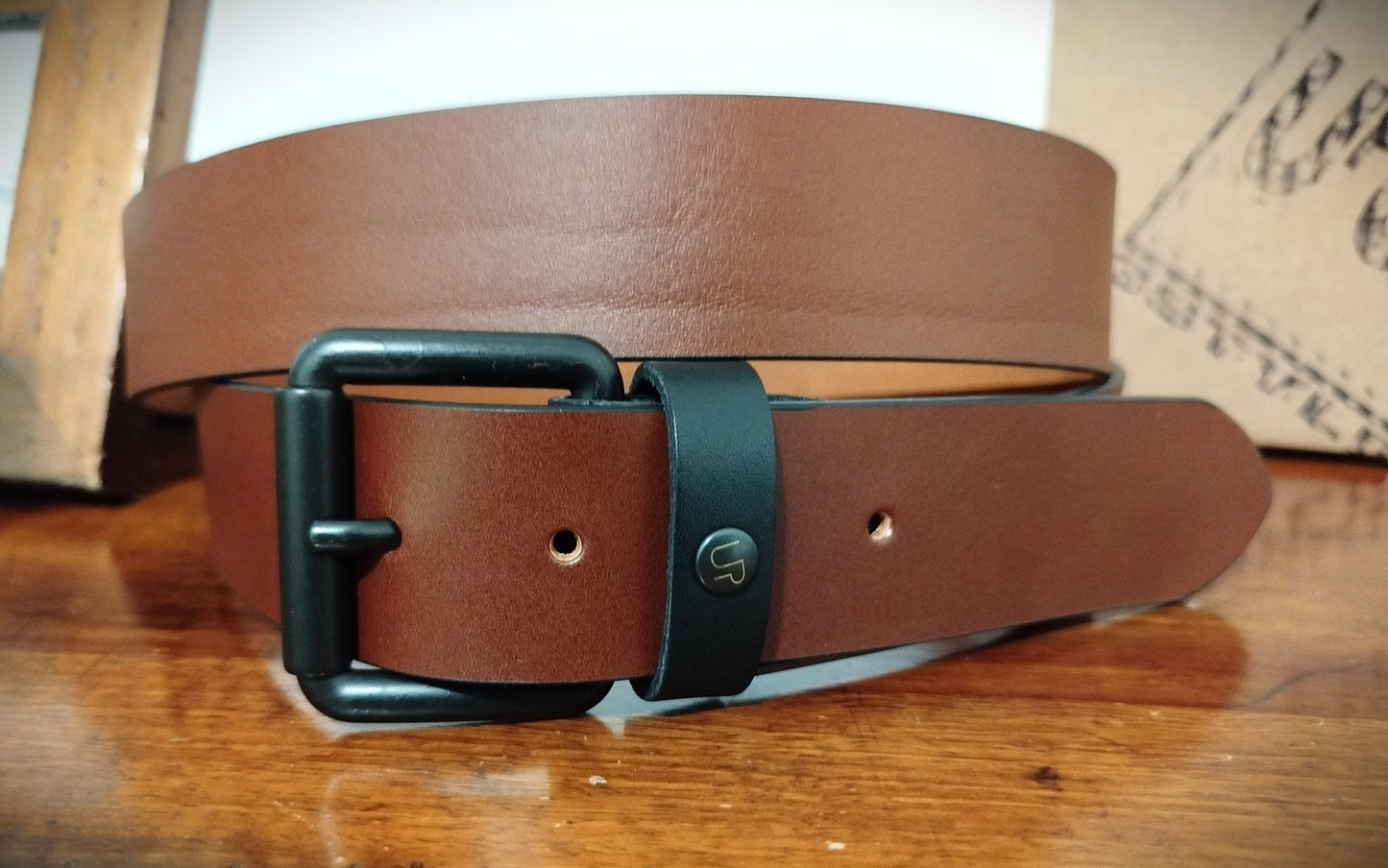 Cinture cuoio fibbia A RULLO altezza 4 cm accorciabile con vite