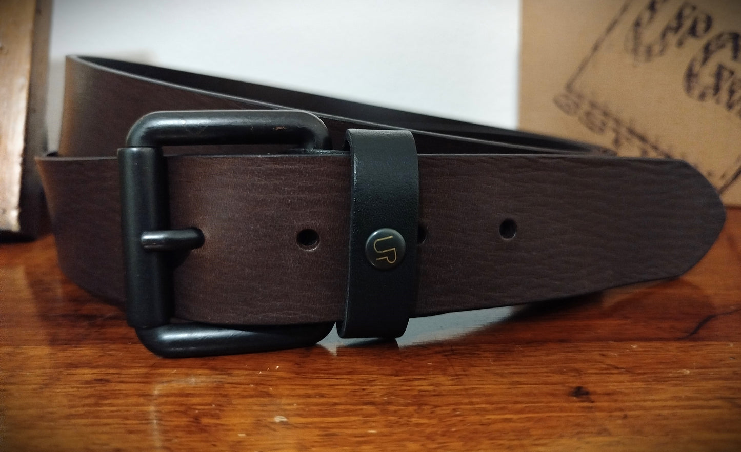 Cinture cuoio fibbia A RULLO altezza 4 cm accorciabile con vite