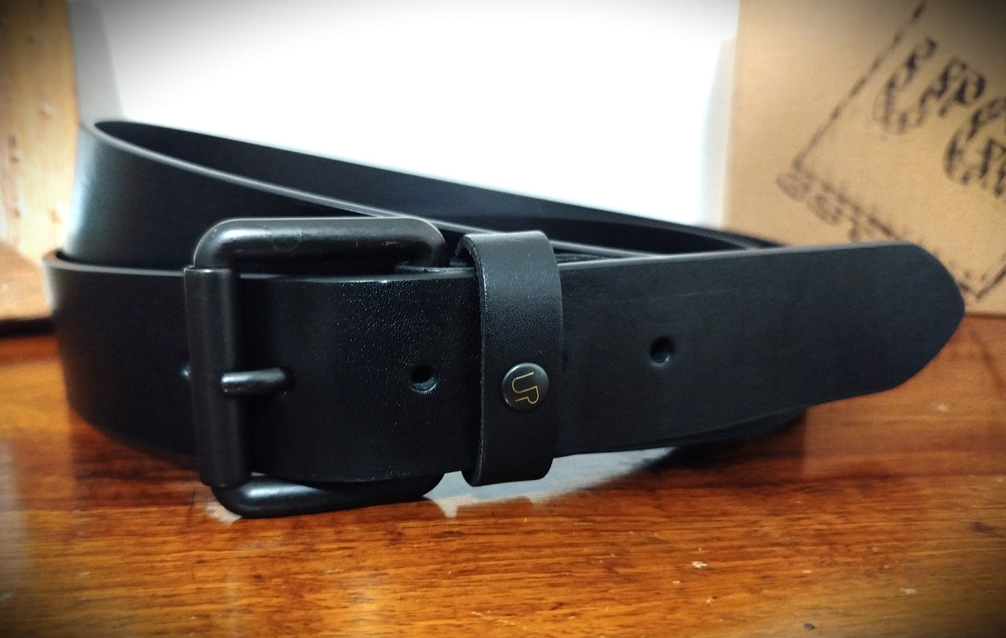 Cinture cuoio fibbia A RULLO altezza 4 cm accorciabile con vite