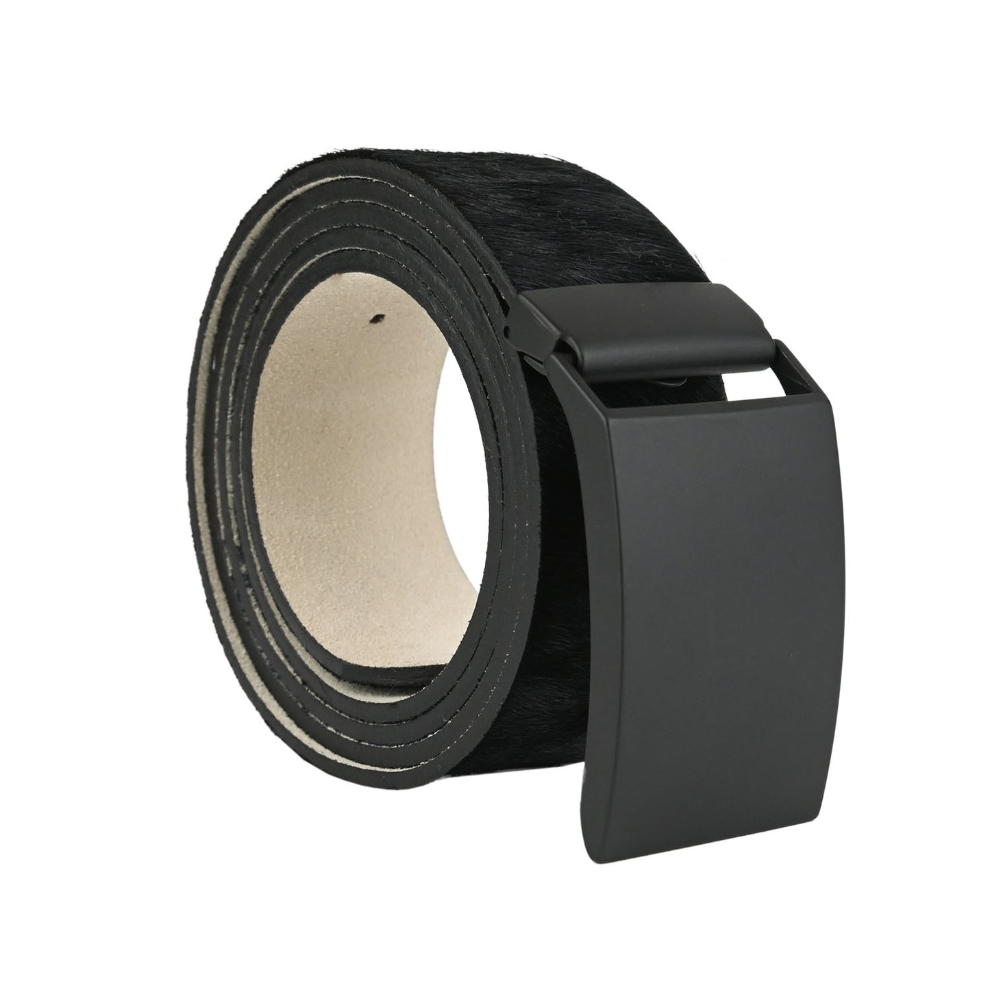 Cintura cavallino disegno nero (total black), accorciabile altezza 4 cm