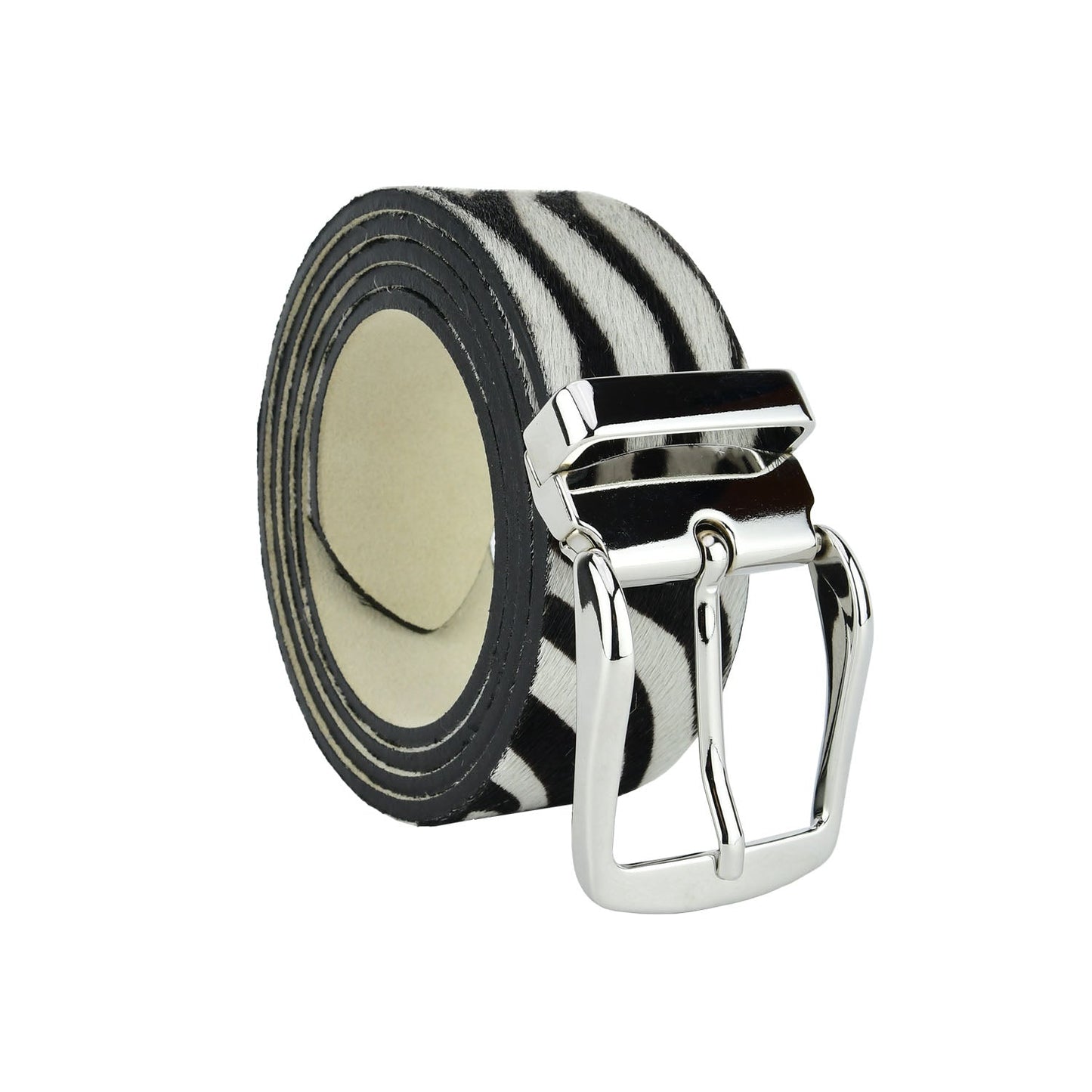 Cintura cavallino disegno zebra , accorciabile altezza 4 cm e 3,5 cm.