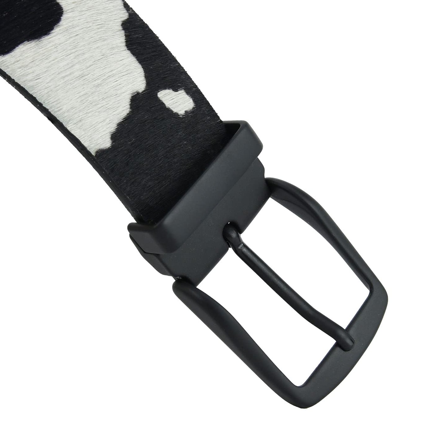 Cintura cavallino disegno mucca, accorciabile altezza 4 cm e 3,5 cm.