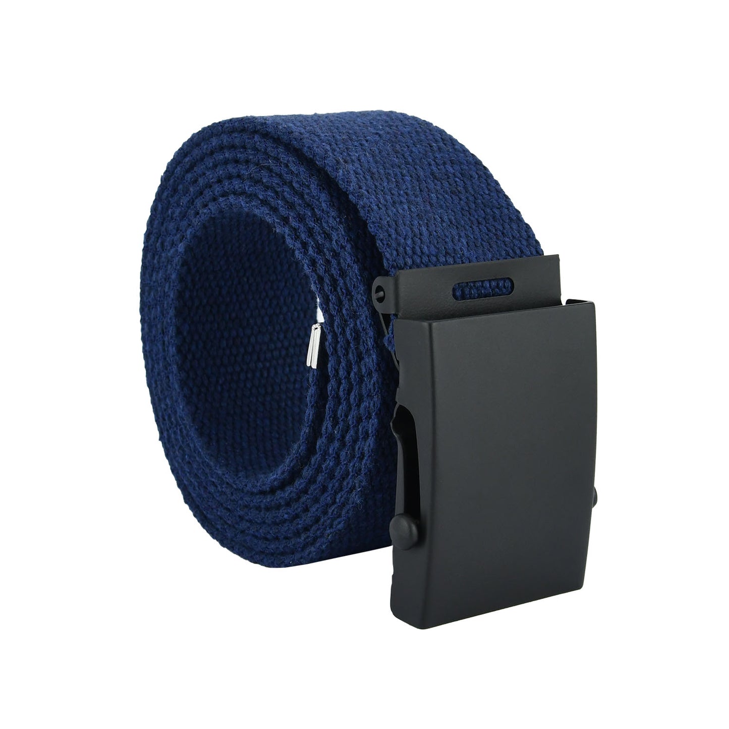 Cintura militare in tela con fibbia scorrevole . Nastro in cotone RIGENERATO ( RECICLED) altezza 4 cm .