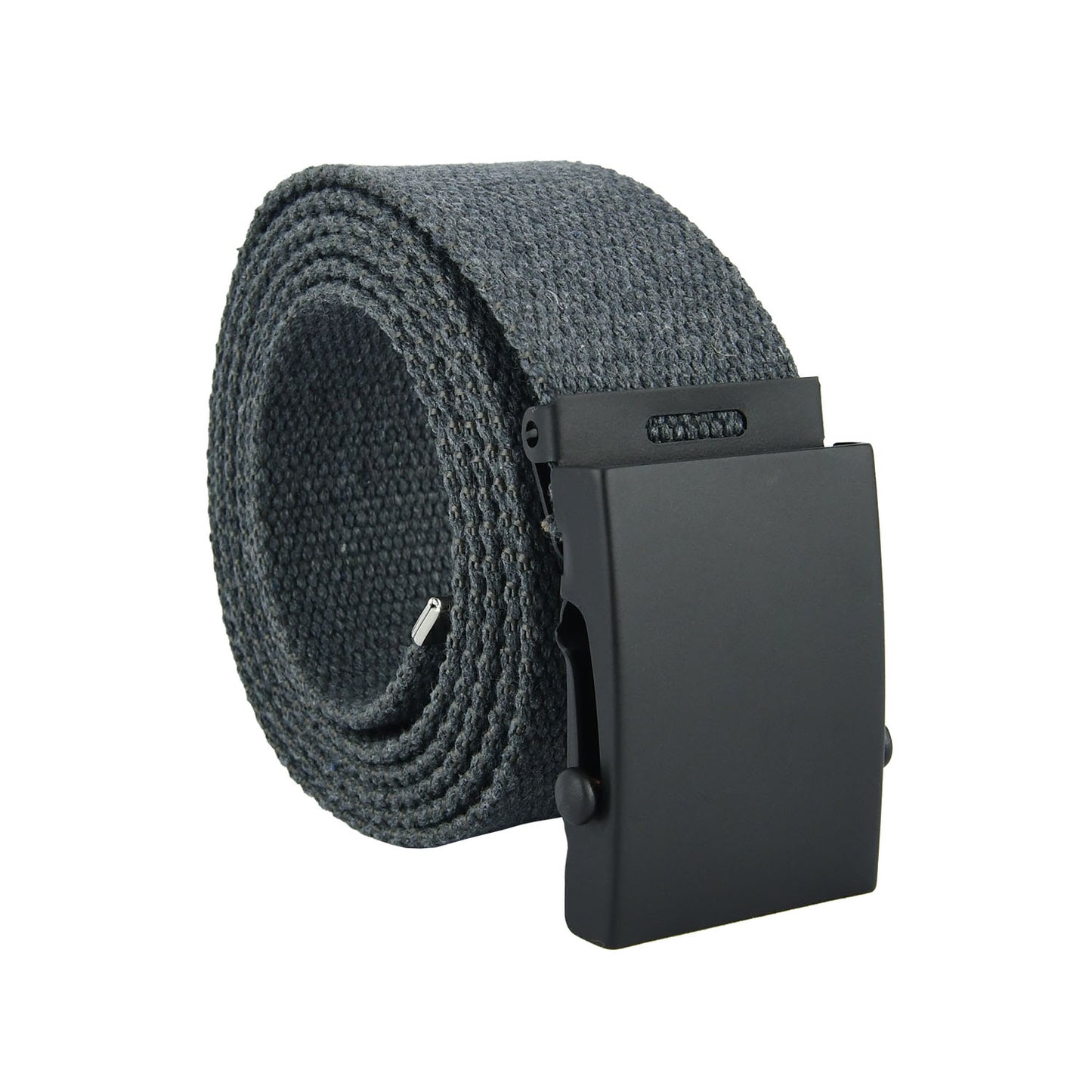 Cintura militare in tela con fibbia scorrevole . Nastro in cotone RIGENERATO ( RECICLED) altezza 4 cm .