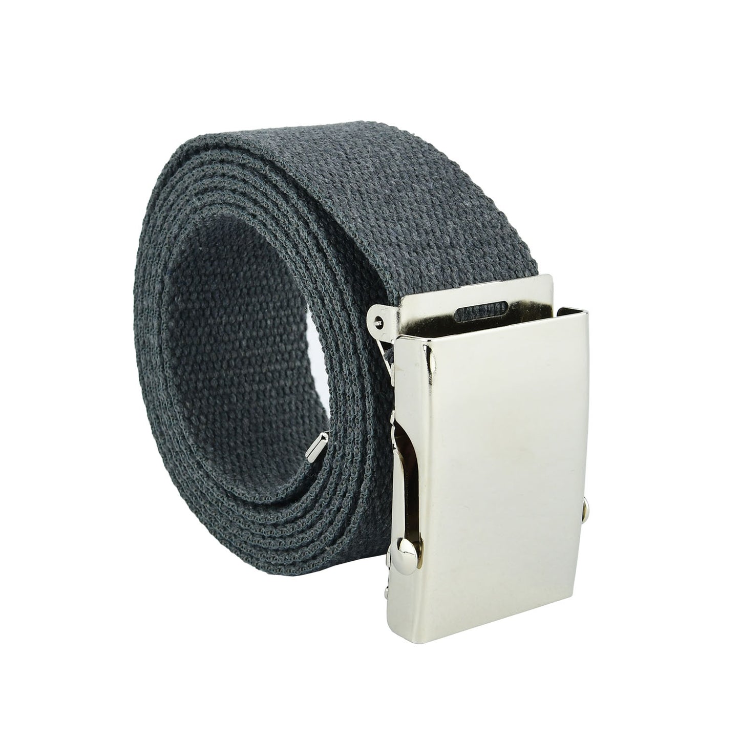 Cintura militare in tela con fibbia scorrevole . Nastro in cotone RIGENERATO ( RECICLED) altezza 4 cm .