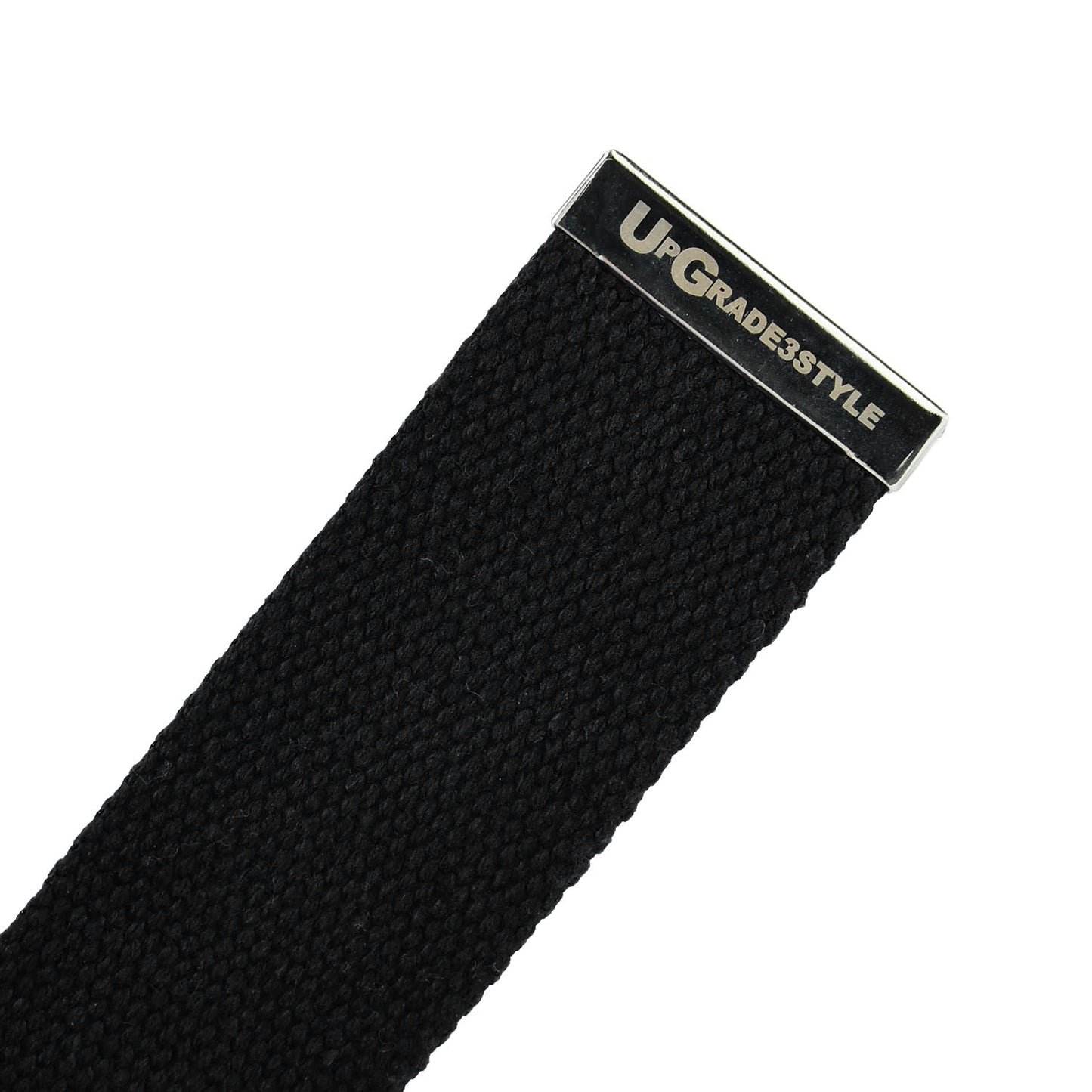 Cintura militare in tela con fibbia scorrevole . Nastro in cotone RIGENERATO ( RECICLED) altezza 4 cm .