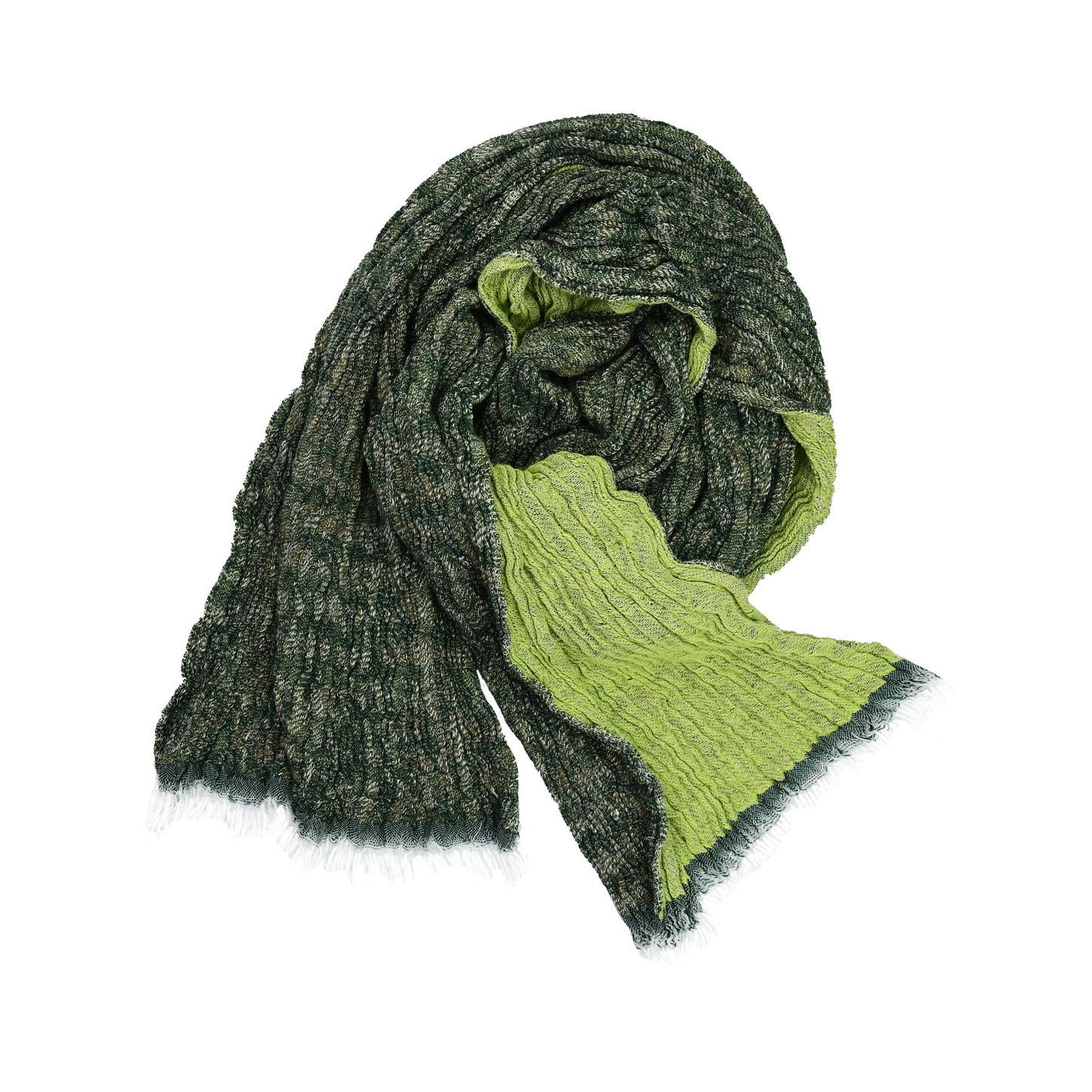 Sciarpe Cozi_Up 100ITALIA Sciarpa unisex Pashmina jaquard effetto stropicciato.Modello Cozy_Up.