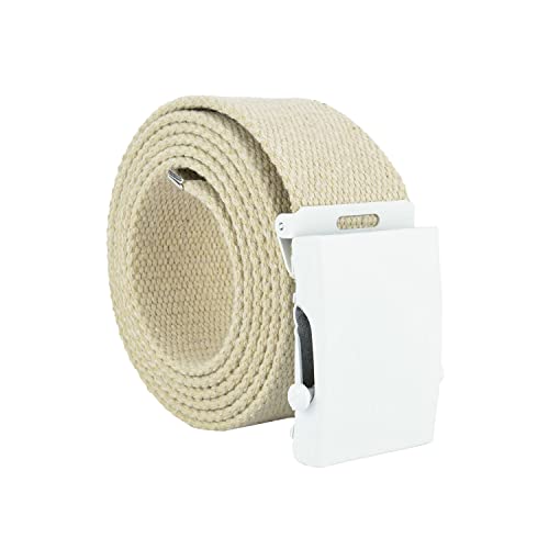 Cintura militare in tela con fibbia scorrevole . Nastro in cotone RIGENERATO ( RECICLED) altezza 4 cm .