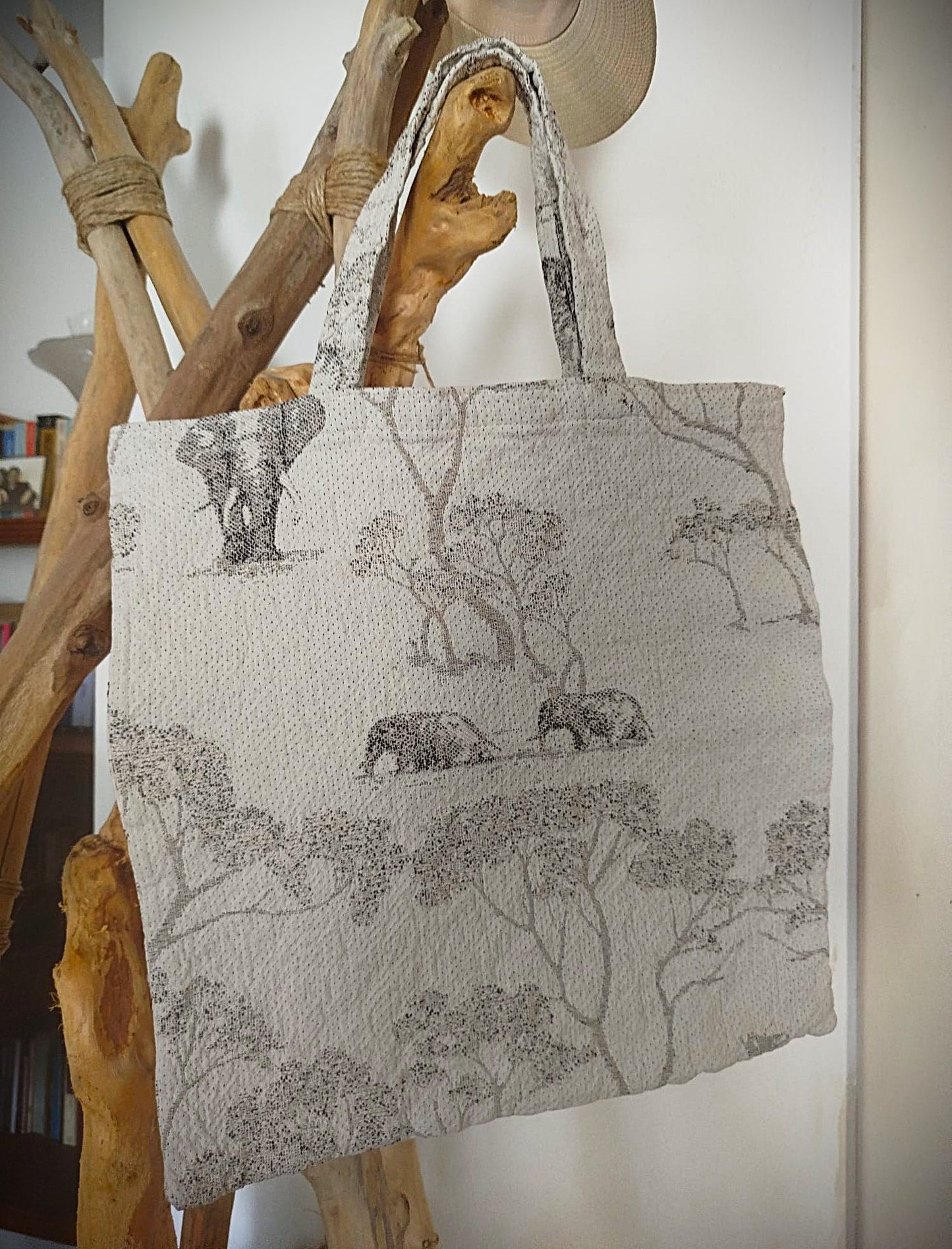 BORSE TOTE BAG IN TESSUTO EFFETTO STROPICCIATO