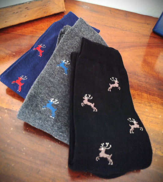 Calze invernal RENNE SALTERINE in caldo cotone  in confezione regalo taglia unica donna ragazzo.