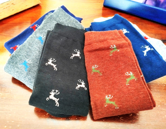 Calze invernal RENNE SALTERINE in caldo cotone  in confezione regalo taglia unica donna ragazzo.