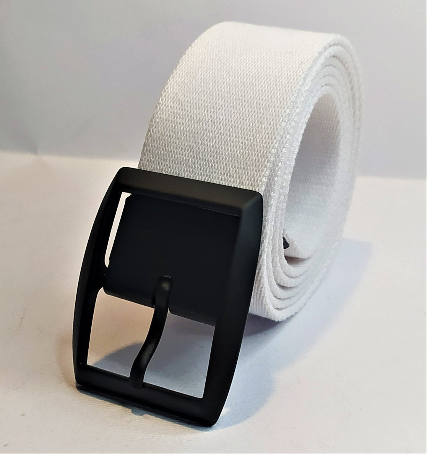 CINTURA FIBBIA DOPPIA IN COTONE TESSITURA A RAS0 3,5 CM
