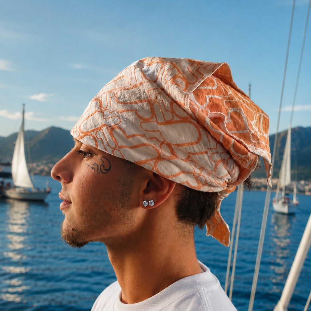 BANDANA UP IN PURO COTONE STROPPICCIATO