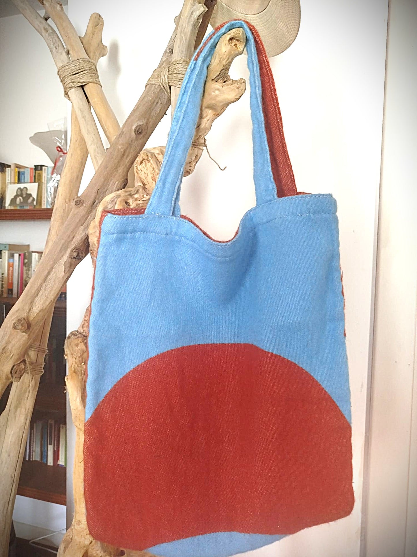 BORSE TOTE BAG IN TESSUTO EFFETTO STROPICCIATO