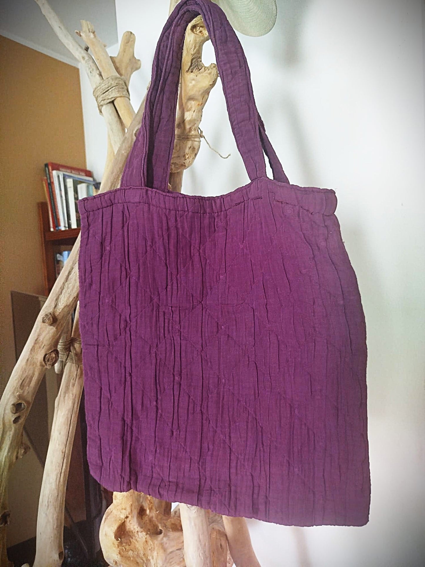 BORSE TOTE BAG IN TESSUTO EFFETTO STROPICCIATO