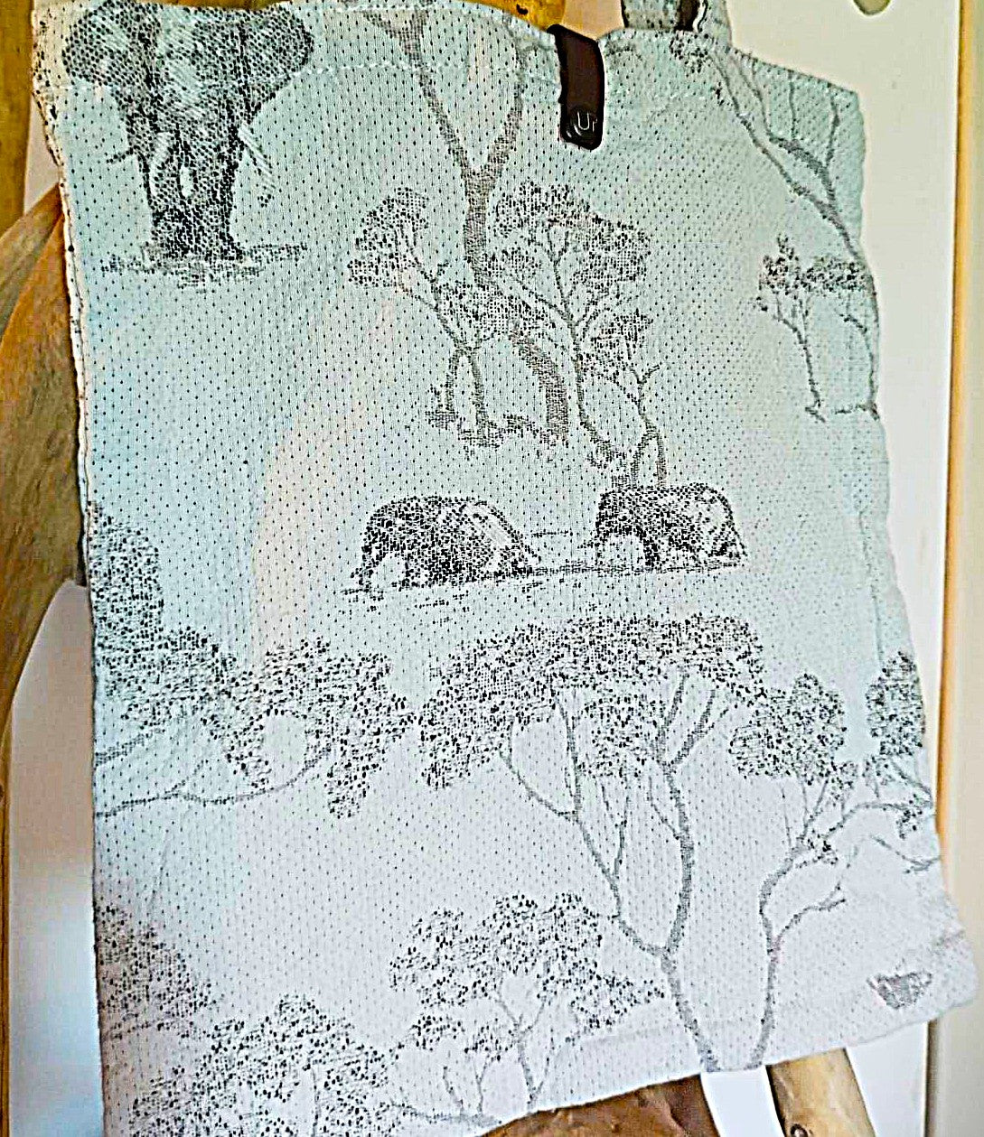 BORSE TOTE BAG SAVANA IN TESSUTO JAQUARD EFFETTO STROPICCIATO