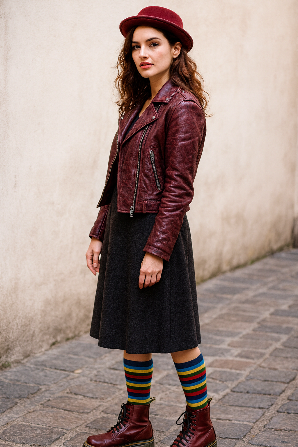 Calze invernali LUNGHE RIGA COLORATA in caldo cotone  in confezione regalo taglia unica donna ragazzo.