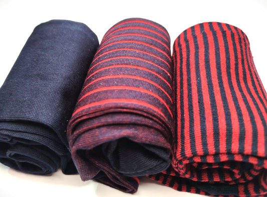 CALZE IN FILO SCOZIA ASSORTIMENTO RIGATE TAGLIE UNICA