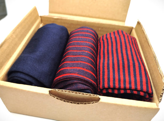 CALZE IN FILO SCOZIA ASSORTIMENTO RIGATE TAGLIE UNICA