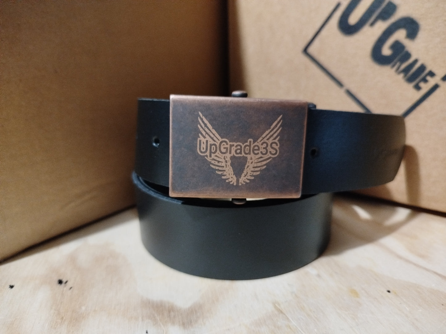 Cintura MILITARE IN CUOIO accorciabile in confezione regalo ECOPACK