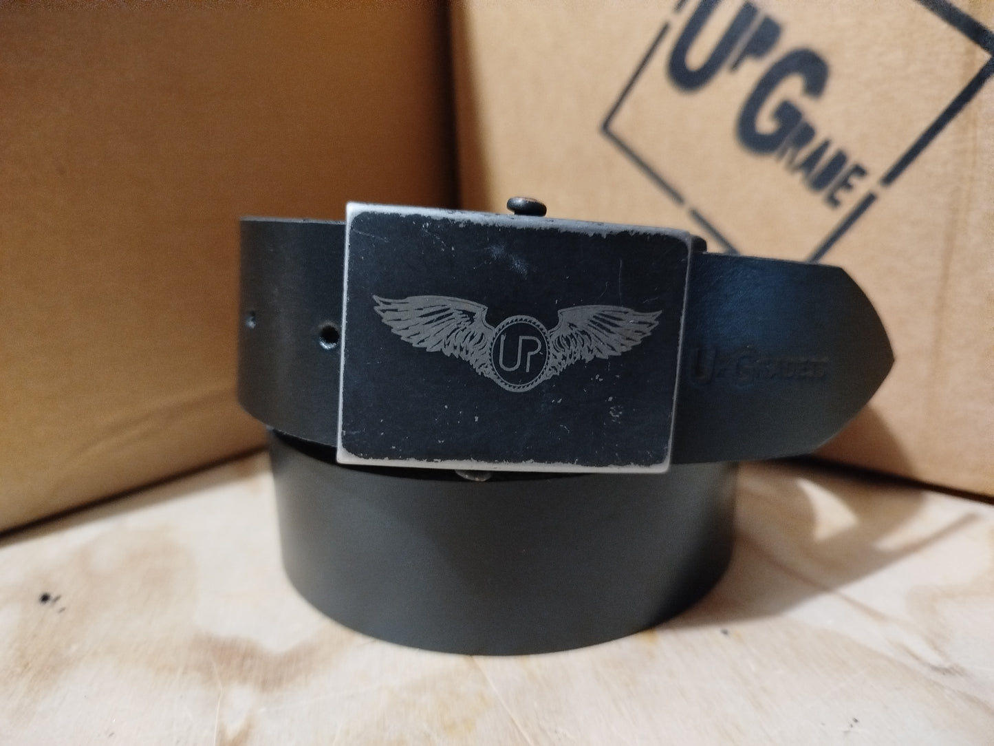 Cintura MILITARE IN CUOIO accorciabile in confezione regalo ECOPACK