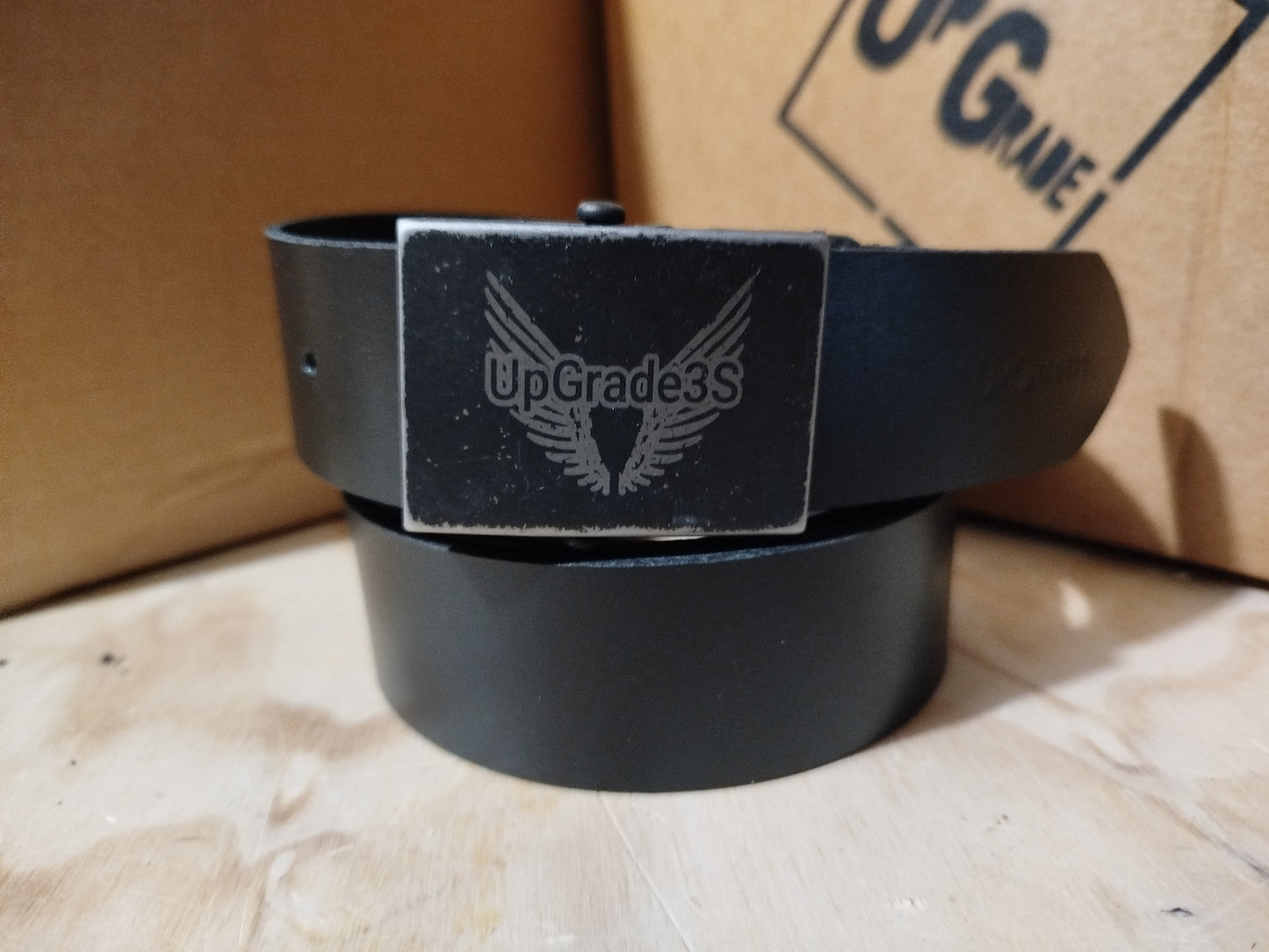 Cintura MILITARE IN CUOIO accorciabile in confezione regalo ECOPACK