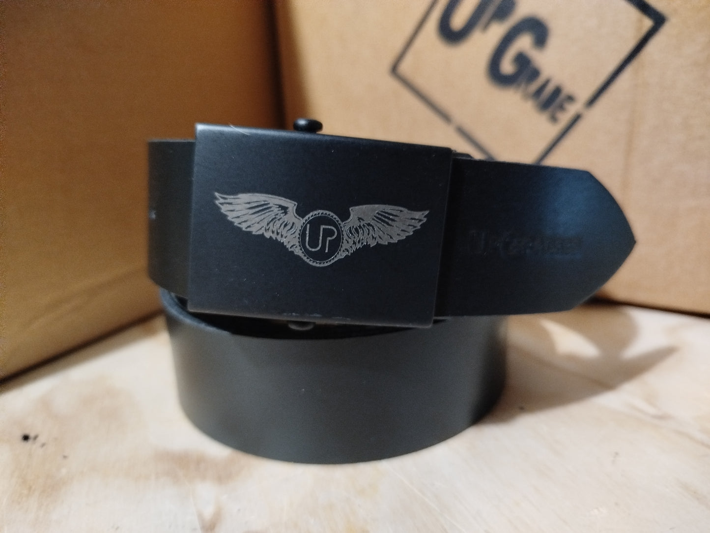 Cintura MILITARE IN CUOIO accorciabile in confezione regalo ECOPACK