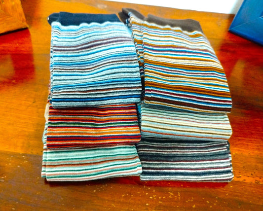 Calze invernali LUNGHE RIGA SOTTILE in caldo cotone in confezione regalo taglia unica donna ragazzo.