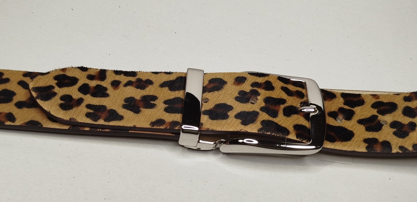 Cintura cavallino H4 cm disegno  LEOPARDO, accorciabile taglia massima cm 125