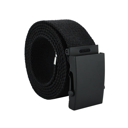 Cintura militare in tela con fibbia scorrevole . Nastro in cotone  RIGENERATO ( RECICLED) altezza 4 cm .